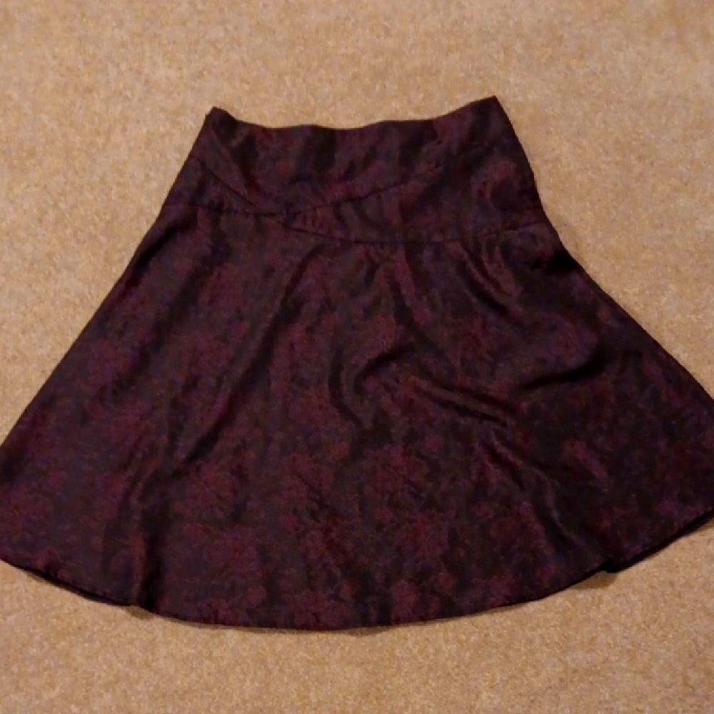 Midi Rose Maroon Skirt